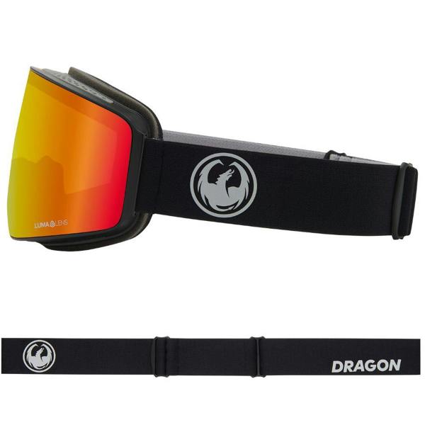 Dragon PXV - Nouveau Black with Lumalens Red Ionized & Lumalens Light Rose Lens