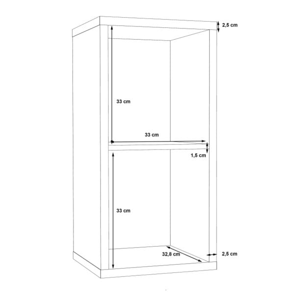 Wyld Haus Mauro 1 Shelf Storage Unit in Artisan Oak