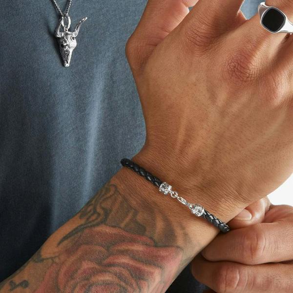 THOMAS SABO Black Leather Braided Bracelet A2011-682-11