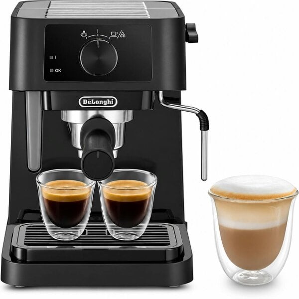 Delonghi Stilosa Manual Espresso Machine Milk Frother Black