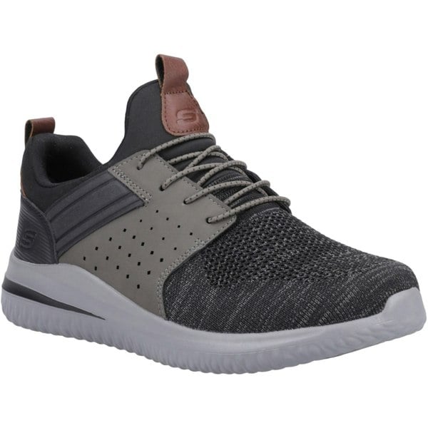 Skechers Delson 3.0 - Cicada Wide Men's Trainers in Black/Grey