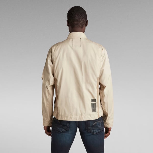 G-Star Raw Sporty Slanted Pocket Overshirt Jacket - Beige