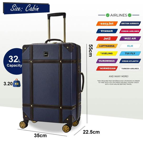 Rock Luggage Hard Shell  Luggage Suitcase Trunk Cabin Travel Bags