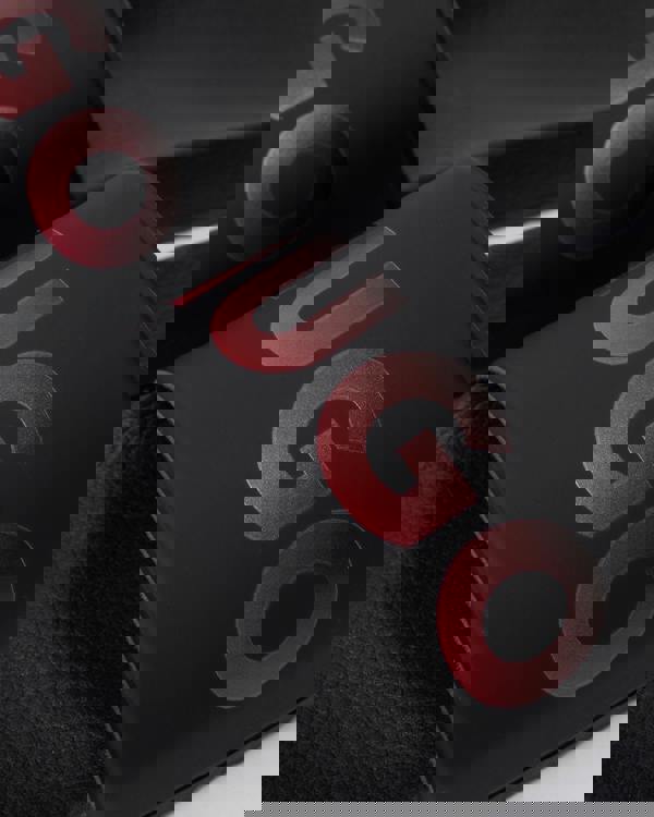 HUGO Timein Mens Gradient Logo Slides - Black 001