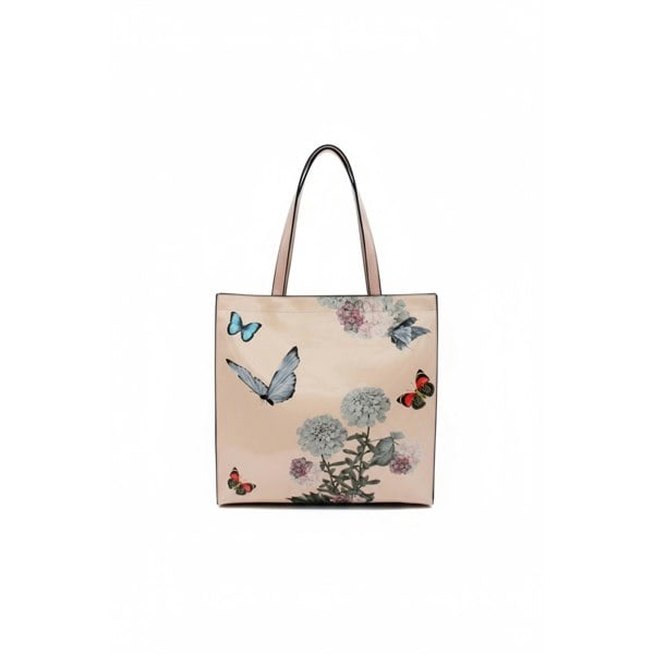 Kitise Patent Floral Butterfly Spacious Tote Shoulder Bag