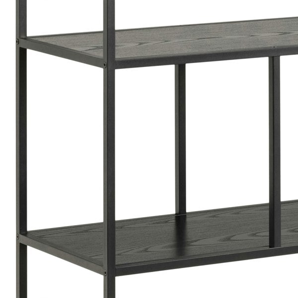 Furniture To Go Seaford Bookcase with 4 Shelves in Black