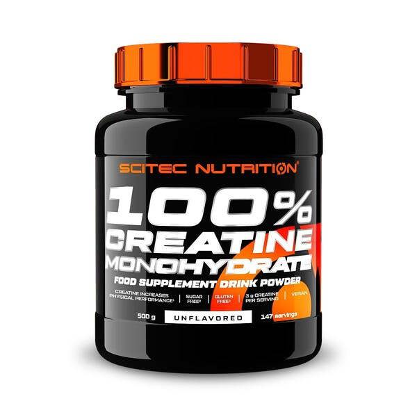 SciTec 100% Creatine Monohydrate, Unflavored - 500g