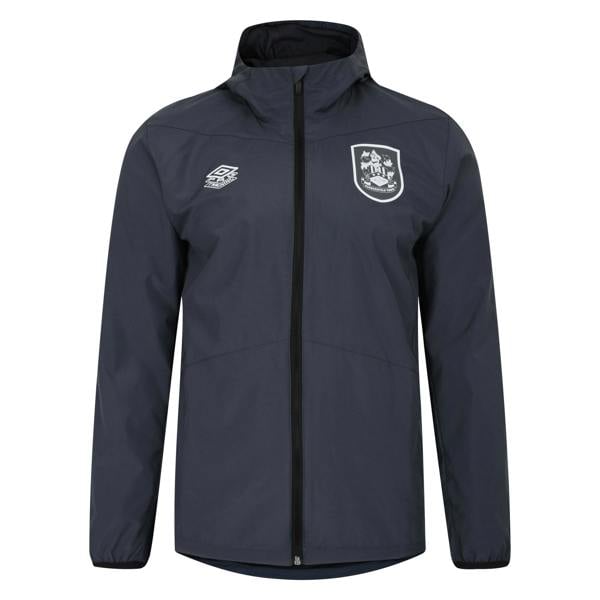 Umbro Mens 23/24 Huddersfield Town AFC Waterproof Jacket - Carbon/Grisaille/Black - 