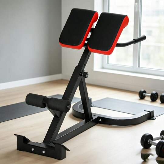 Havendro Roman Chair 5-Level Height Adjustable Back Extension Bench Red Exercise
