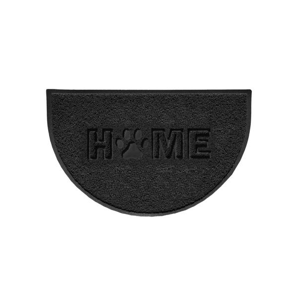 Nicoman Home Paw Embossed Halfmoon Spaghetti Indoor/Outdoor Doormat