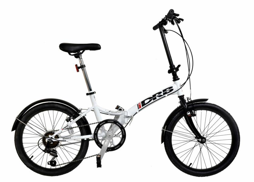 Dallingridge Freedom Folding Commuter Bicycle, 20" Wheel, 6 Speed - White