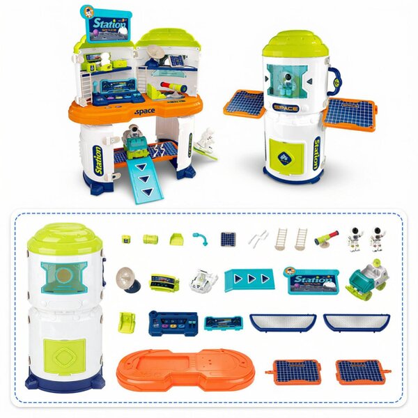 deAO Toys Space Mission Transforming Rocket & Control Station Playset