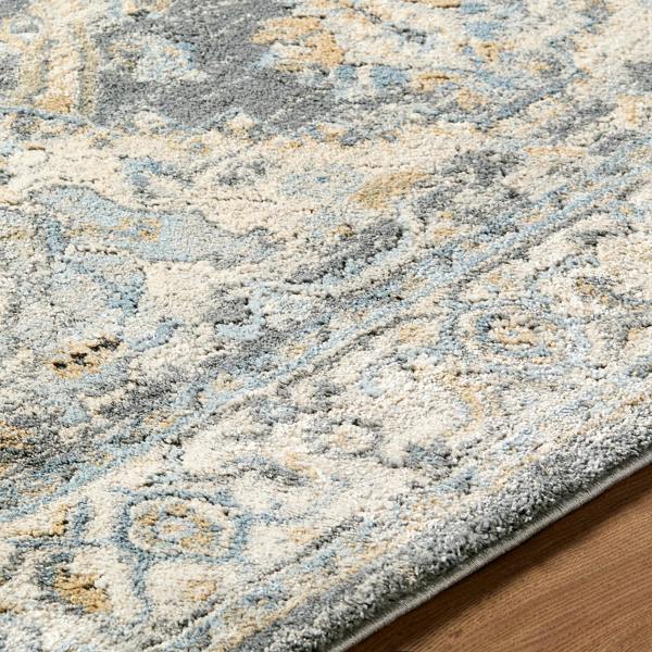 Livabliss Avellino-Vintage Beige Grey Blue Traditional Boho High Pile Rug