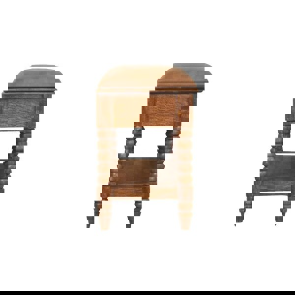 Artisan Furniture Solid Wood Leather Spindle Bench