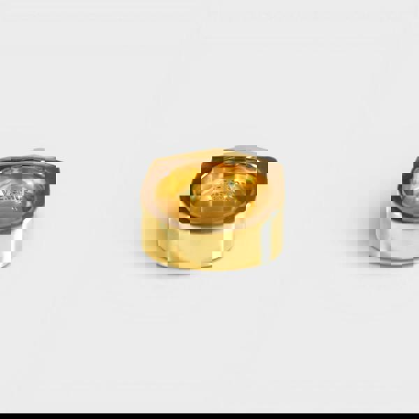 Versace Greca Engraved Gold Ring