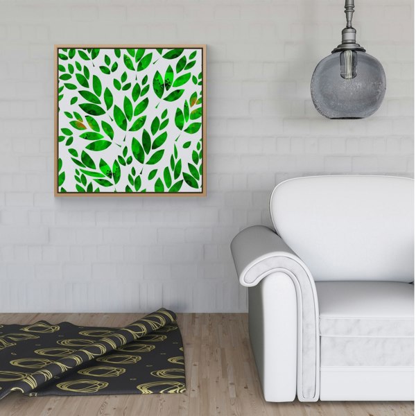 Warren Reed Watercolor Abstract Leaves Framed Canvas