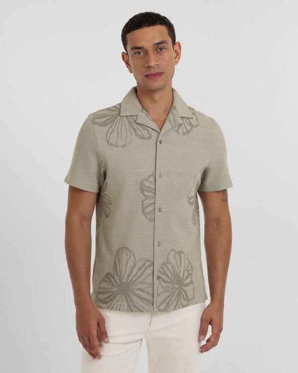 Steel & Jelly Charing - Floral Jacquard Short Sleeve Shirt