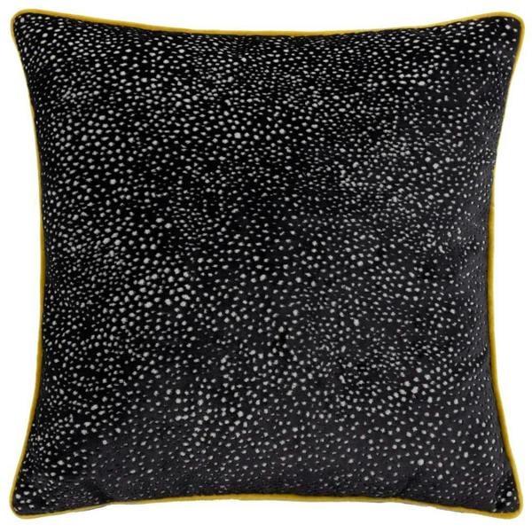 Paoletti Estelle Spotted Cushion Cover - Black/Gold - 