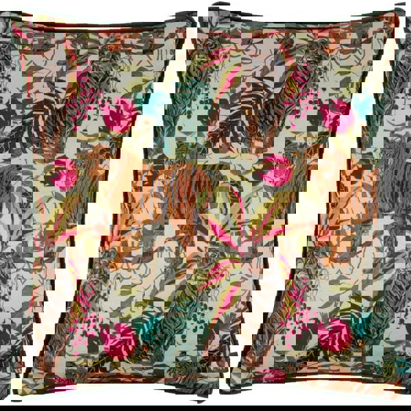 Wylder Kali Piped Tiger Cushion Cover - Ivory