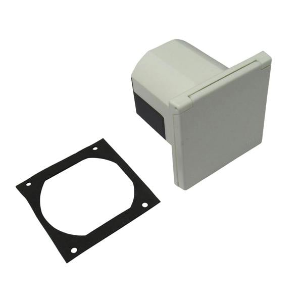 Mains Hook Up Inlet Socket 240V (White Flush Fitting Caravan 3 Pin Electric Connector)