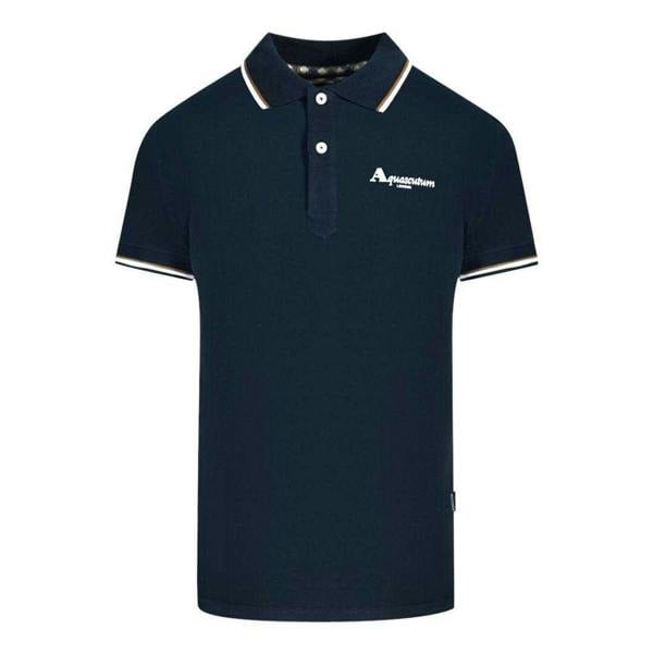 Aquascutum Unisex Adult London Tipped Polo Shirt - Navy - 