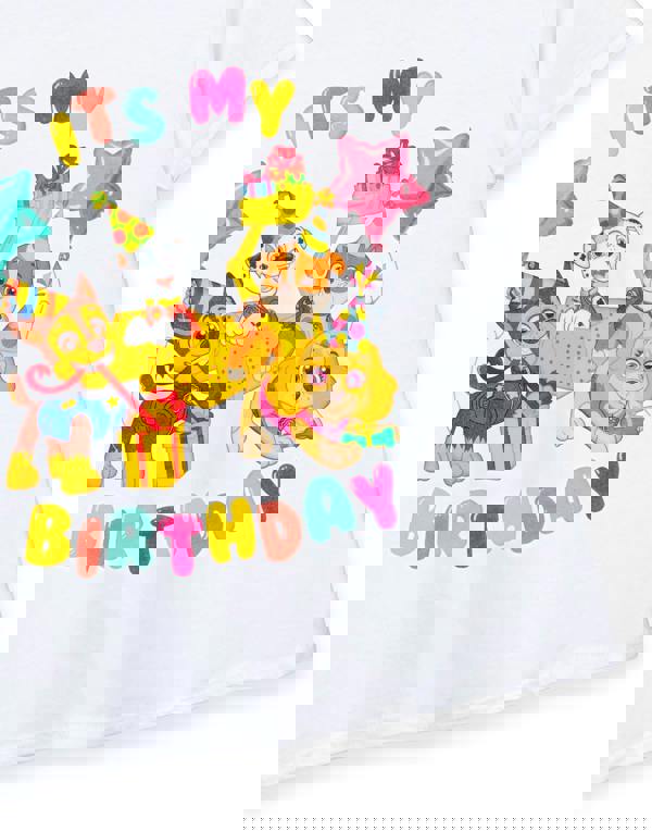 Paw Patrol Unisex Kids White It'S My Birthday Short Sleeved T-Shirt