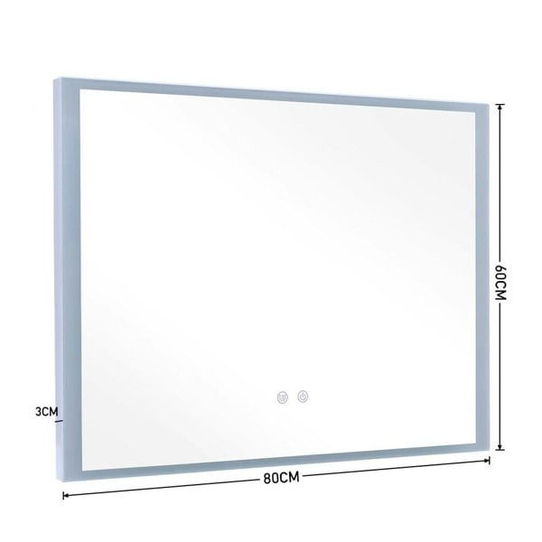 Frameless Anti-Fog Dimmable LED Wall Mirror Living and Home