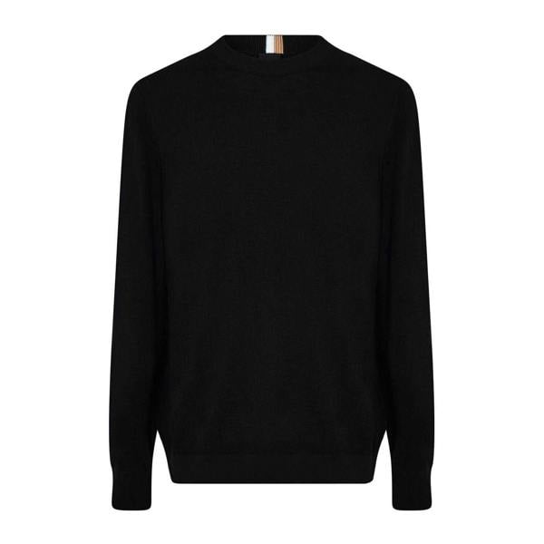 Boss Mens Ecaio-P Knitted Jumper - Black - 