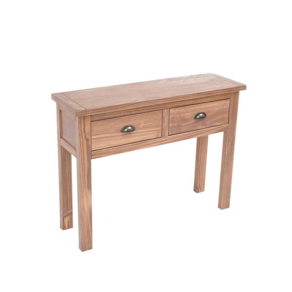 Cabinet Bits Padua Lacquered 2 Drawer Console Table Brass Cup Handle