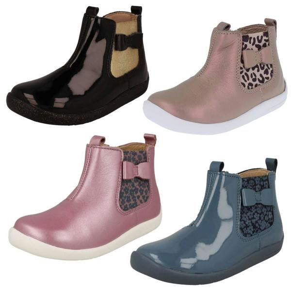 Start-rite Girls Startrite Bow Detailed Gusset Ankle Boots Wonderland