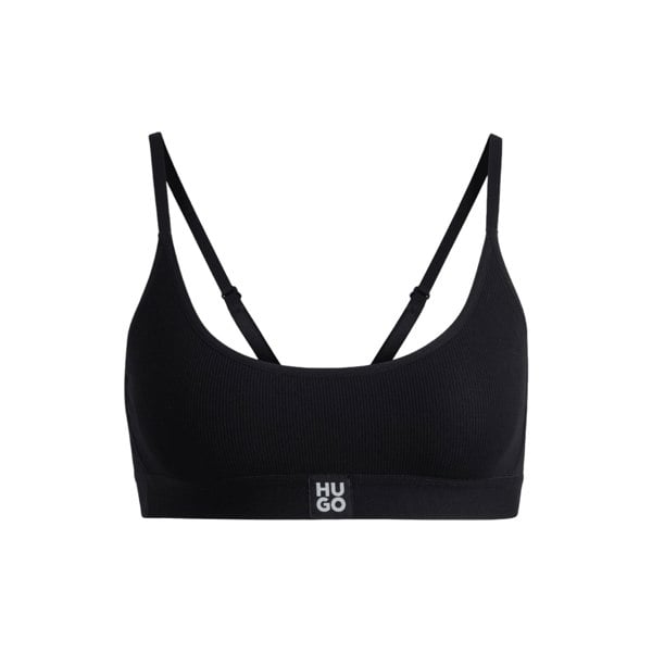 Hugo Womens/Ladies Logo Modal Stretch Bralette - Black