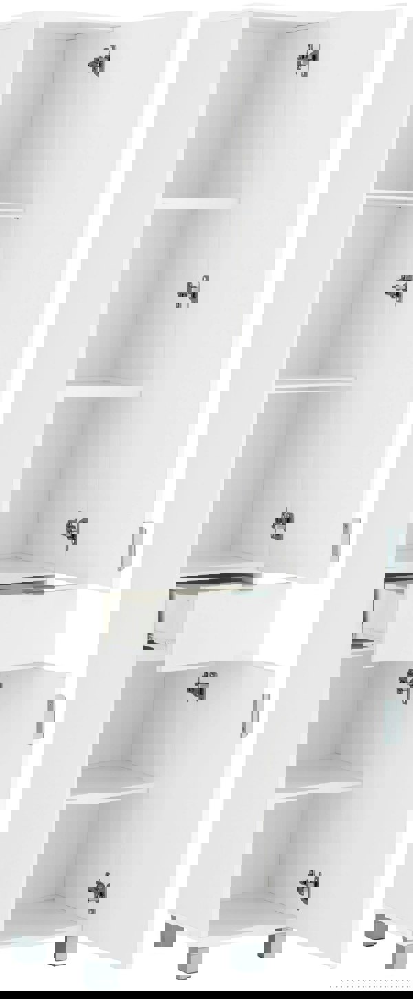 Dorel Home Atlas High Cabinet 1+1Door 1Drawer - White