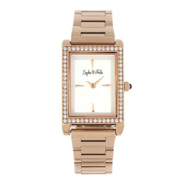 Sophie and Freda Wilmington Bracelet Watch w/Swarovski Crystals