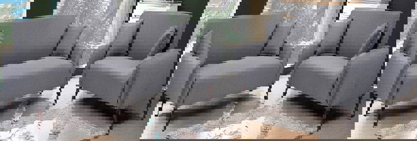 Comfy Living Zamora Grey Linen Sofa Set