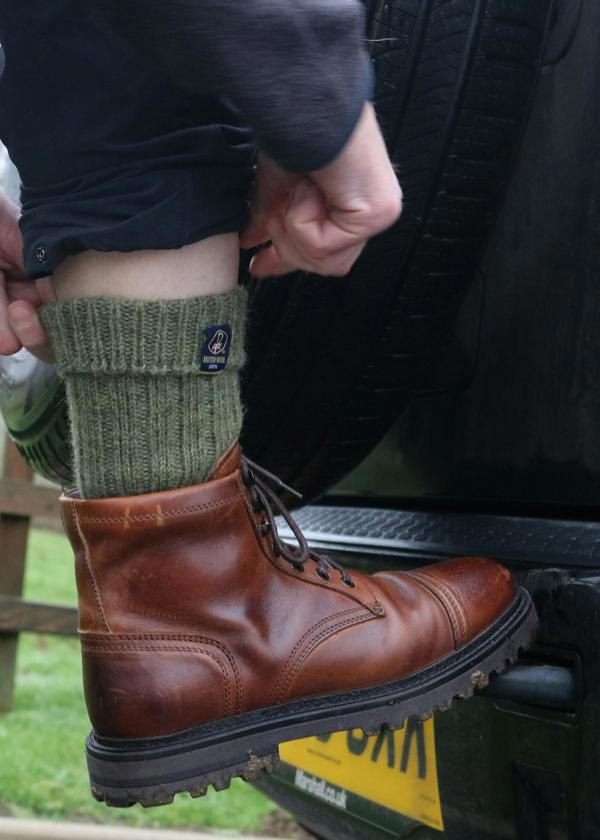 Jemsox British Wool Boot Socks – Dark Apple | 100% British Wool Luxury Boot Socks