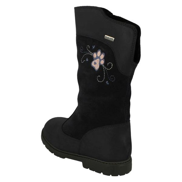 Start-rite Girls Startrite Paw Detailed Aqua-Rite Mid Calf Boots Splosh