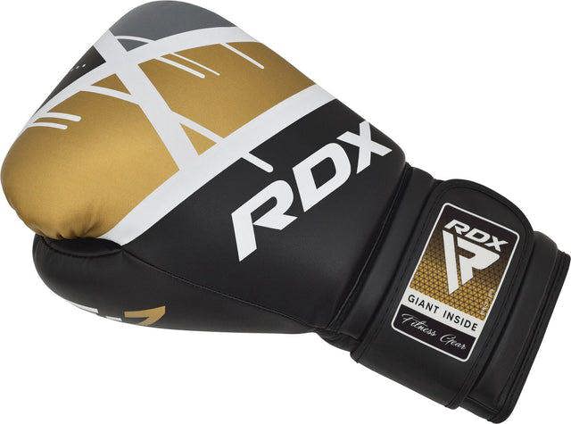 RDX Sports BOXING GLOVE BGR-F7 BLACK GOLDEN