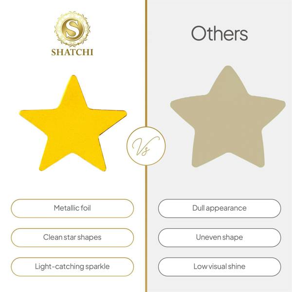 Gold Star Confetti Table Scatter, Metallic Gold Party Decoration for Celebrations and Events image 9