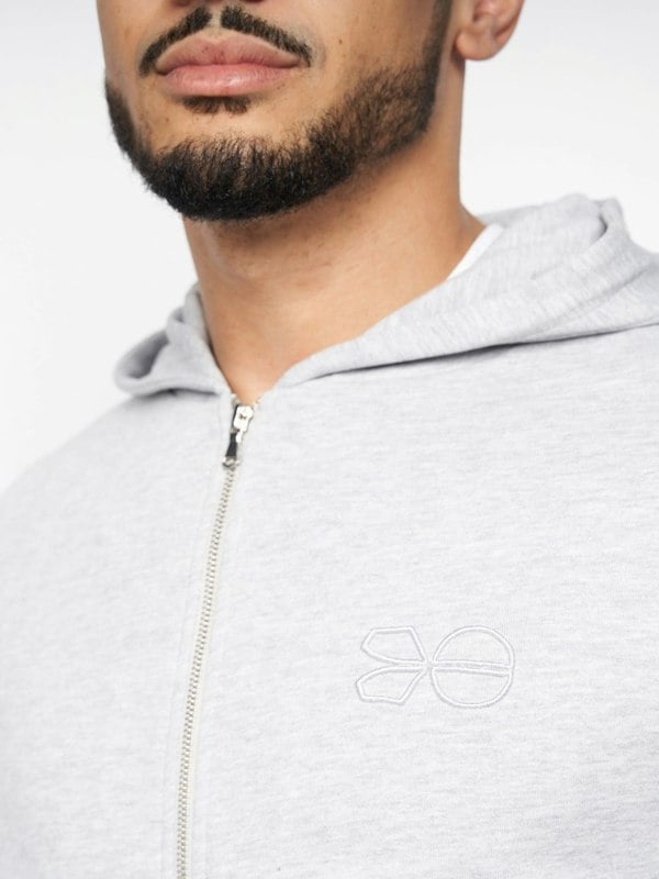 Crosshatch Braxson Hoodie Grey Marl