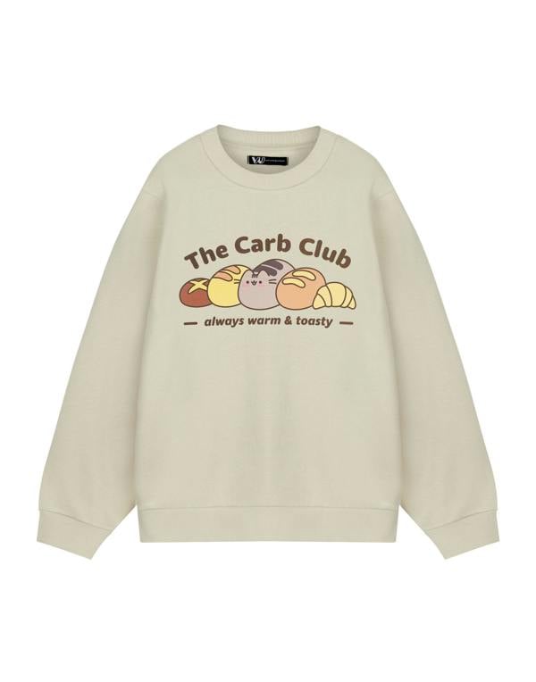 Pusheen Womens White Carb Club Sweatshirt
