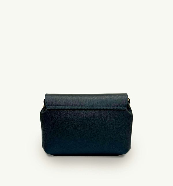 Apatchy London The Maddie Midi Leather Handbag - Navy