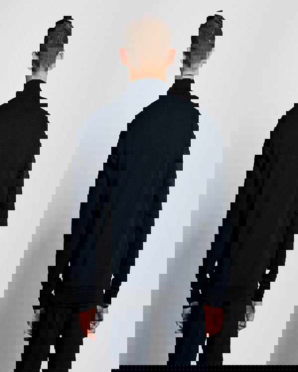 Lyle & Scott Pique Mens Full Zip Sweatshirt - Z271 Dark Navy | CHO | Designer Mens Full Zip Sweatshirts