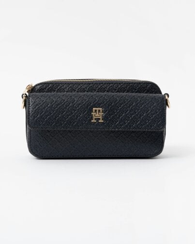 Tommy Hilfiger TH Icon Womens Mono Print Camera Bag - Space Blue