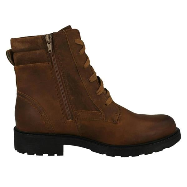 Clarks Ladies Clarks Lace Up Detailed Ankle Boots Orinoco2 Spice