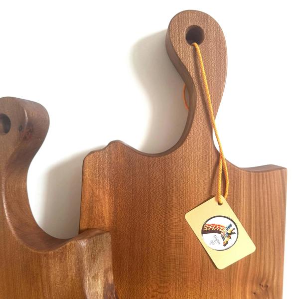 Giraffes & Craftz Thick Elm paddle Board - Live Edge Elm Cutting Board And Serving Board