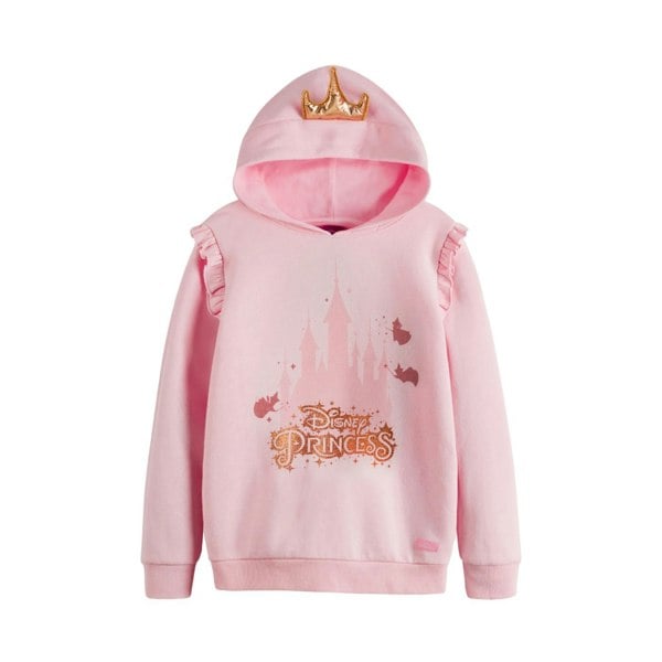 Disney Princess Childrens/Kids Crown 3D Hoodie - Pink