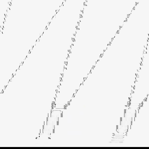 Swarovski Stilla Rhodium Plated White Octagonal Necklace 5693405