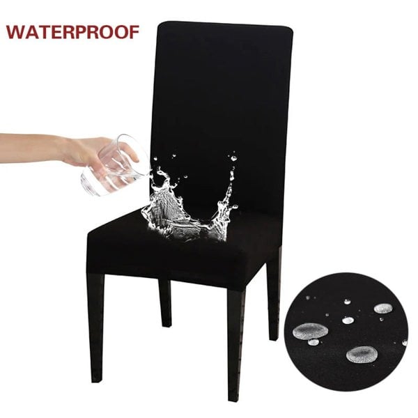 Anyseat Chair Cover Black with Anti-Dirt and Waterproof Elastic Material for Dining Room Kitchen Wedding Hotel Banquet Restaurant