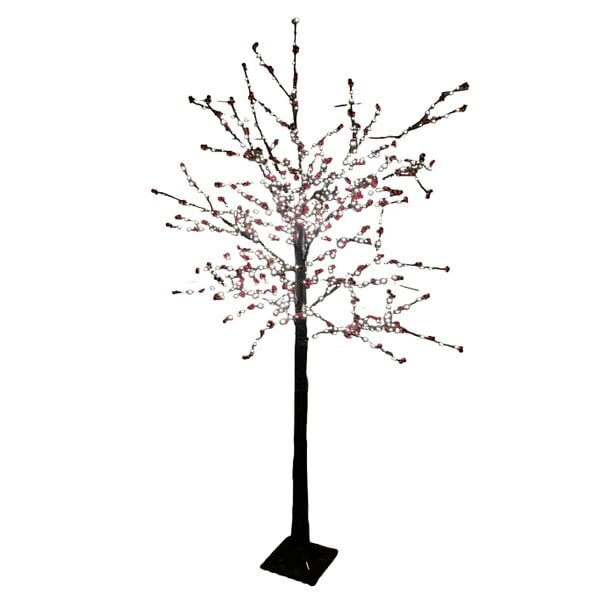 Samuel Alexander 180cm 6ft Christmas Lit Black Twig Tree Red Berry 600 Warm White LED