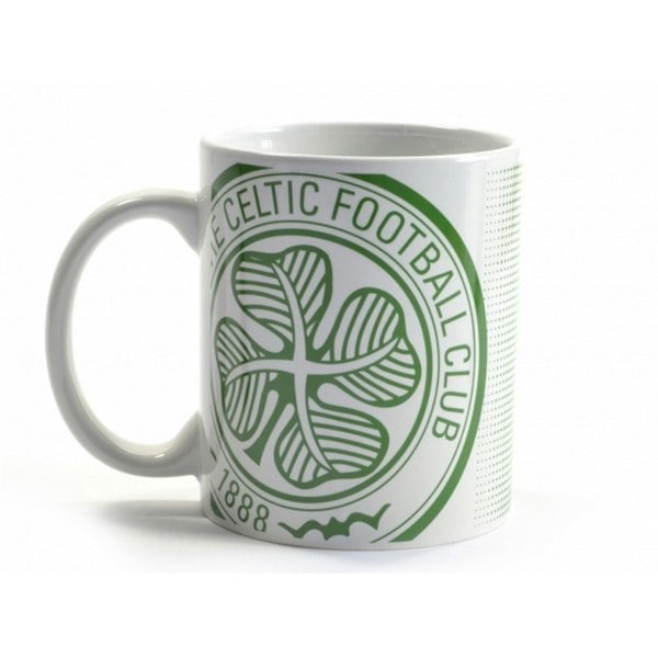 Celtic FC Halftone 0.3kg Boxed Mug - White/Green